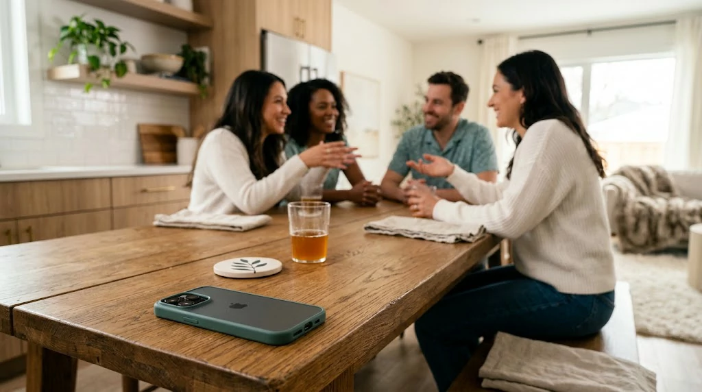 People spending time together without using their smartphones