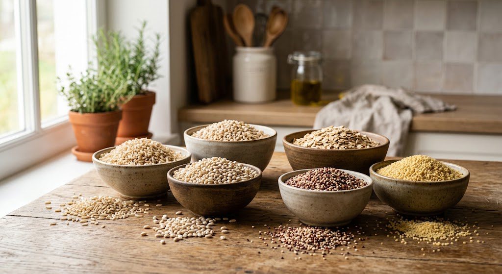 Brown rice and whole grains for a healthier diet